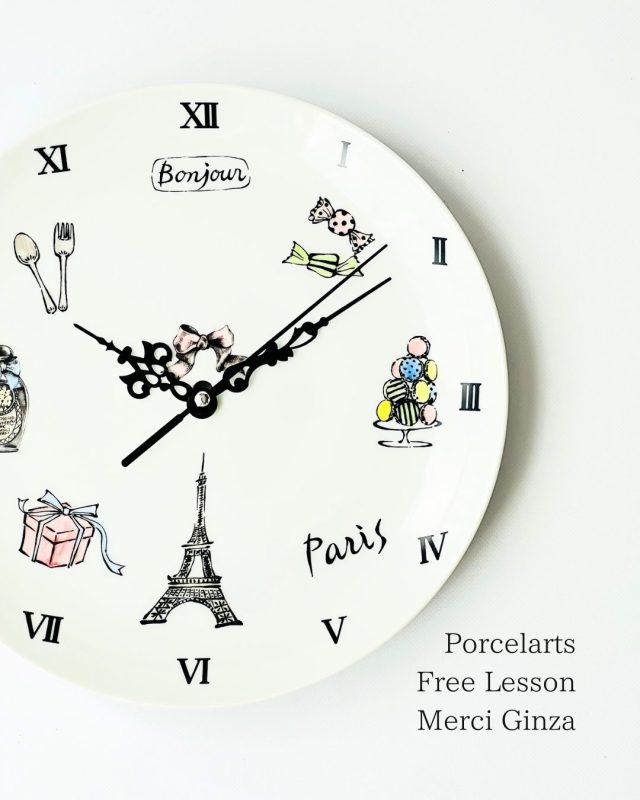 ポーセラーツ　銀座　時計　フリーレッスン　メルシー銀座 (3)